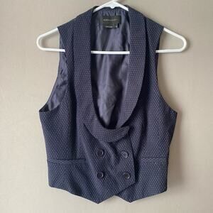 Bcbg Maxazria sz M blue button up work career vest